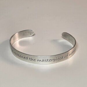 Laurel Elliot dvb signed Sterling Silver 925 Ralph Emerson Cuff Bracelet 15 gram